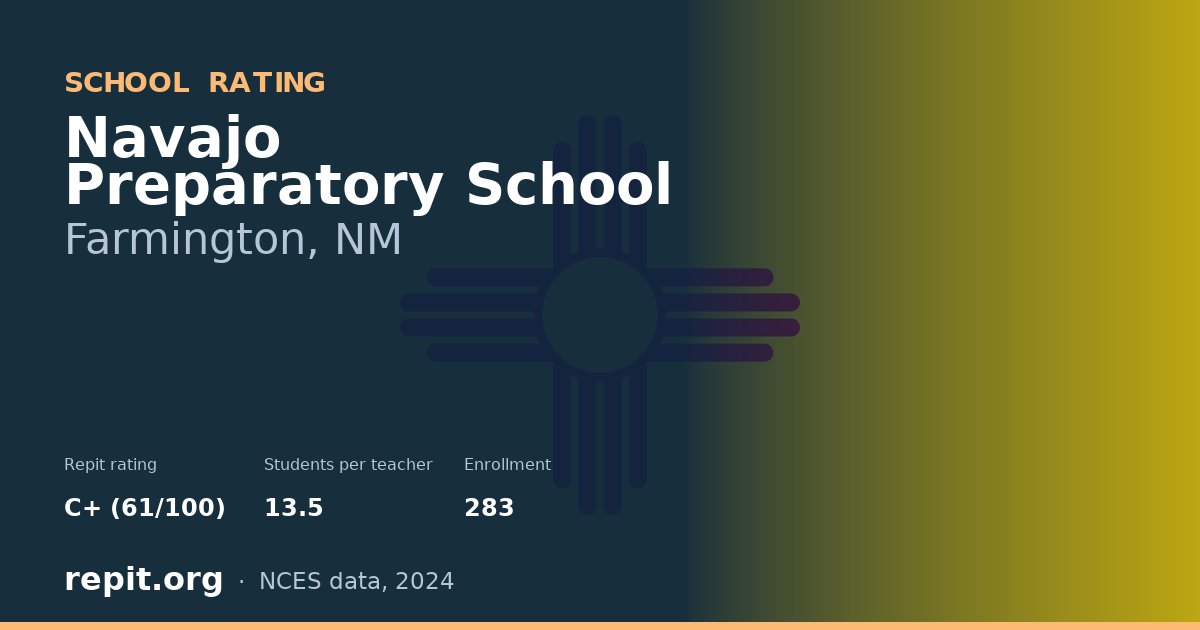 Navajo Preparatory School, Farmington, NM — Repit school rating C+ (61/100)