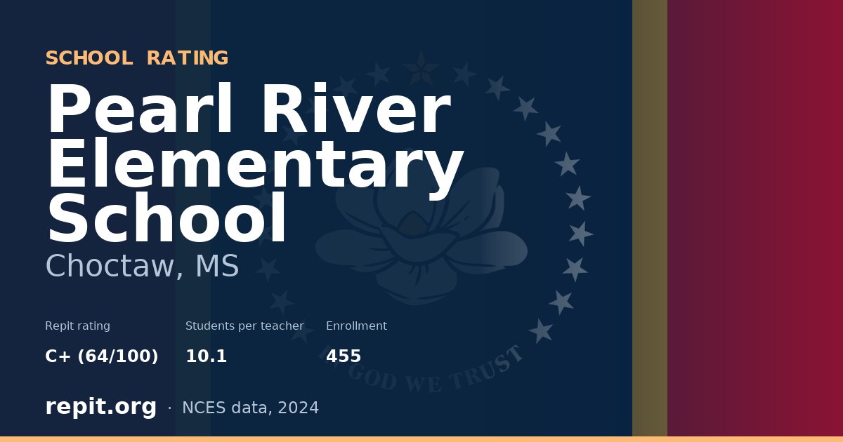 Pearl River Elementary School, Choctaw, MS — Repit school rating C+ (64/100)