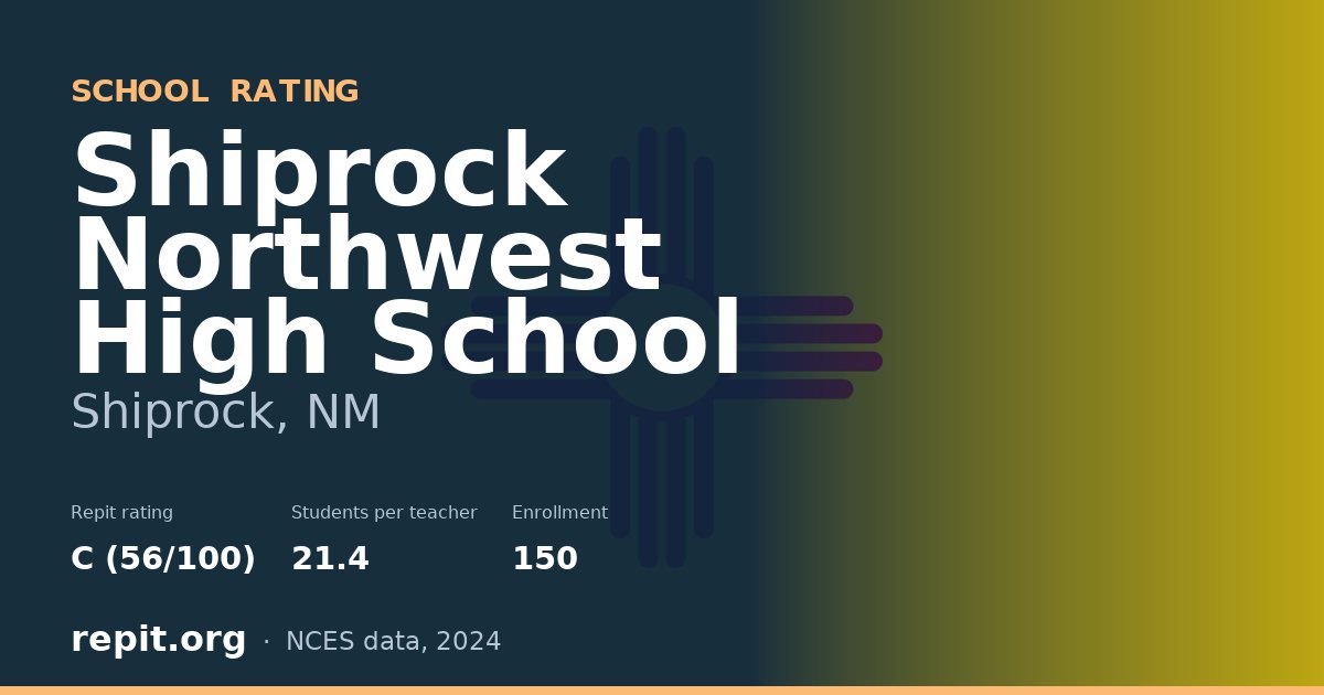Shiprock Northwest High School, Shiprock, NM — Repit school rating C (56/100)