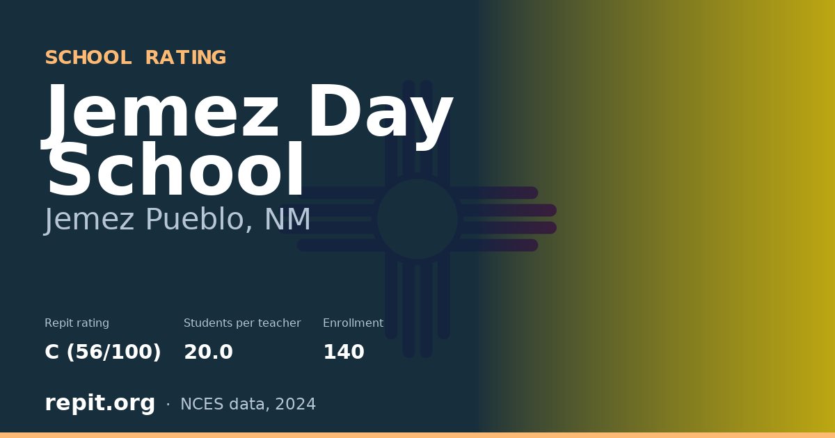 Jemez Day School, Jemez Pueblo, NM — Repit school rating C (56/100)
