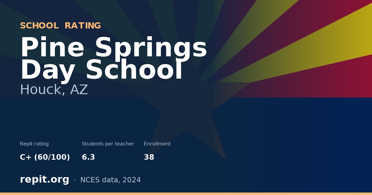 Pine Springs Day School, Houck, AZ — Repit school rating C+ (60/100)