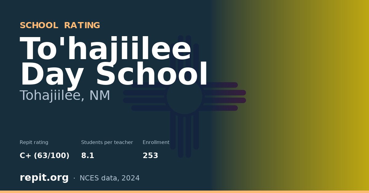To'hajiilee Day School, Tohajiilee, NM — Repit school rating C+ (63/100)