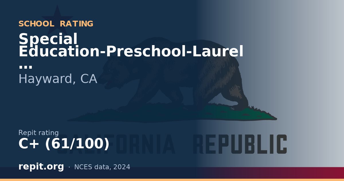Special Education-Preschool-Laurel, Hayward, CA — Repit school rating C+ (61/100)