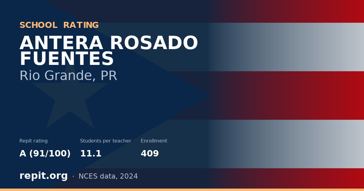 ANTERA ROSADO FUENTES, Rio Grande, PR — Repit school rating A (91/100)