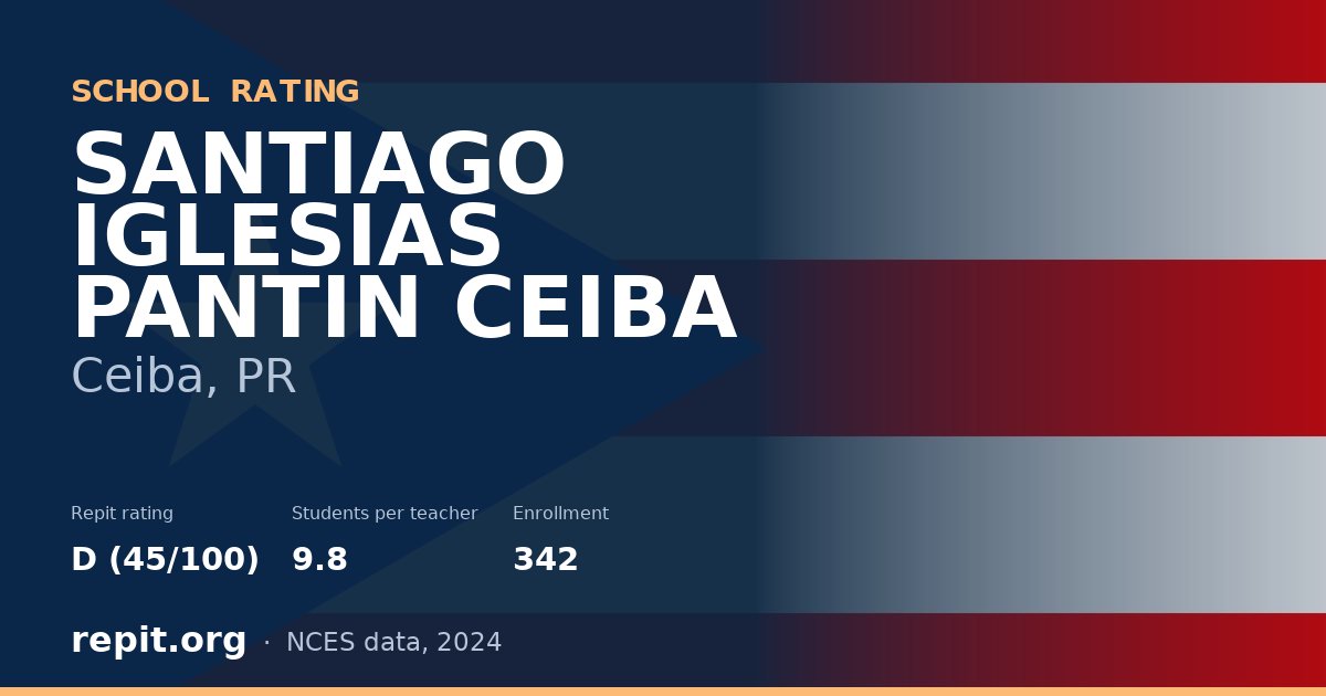 SANTIAGO IGLESIAS PANTIN CEIBA, Ceiba, PR — Repit school rating D (45/100)